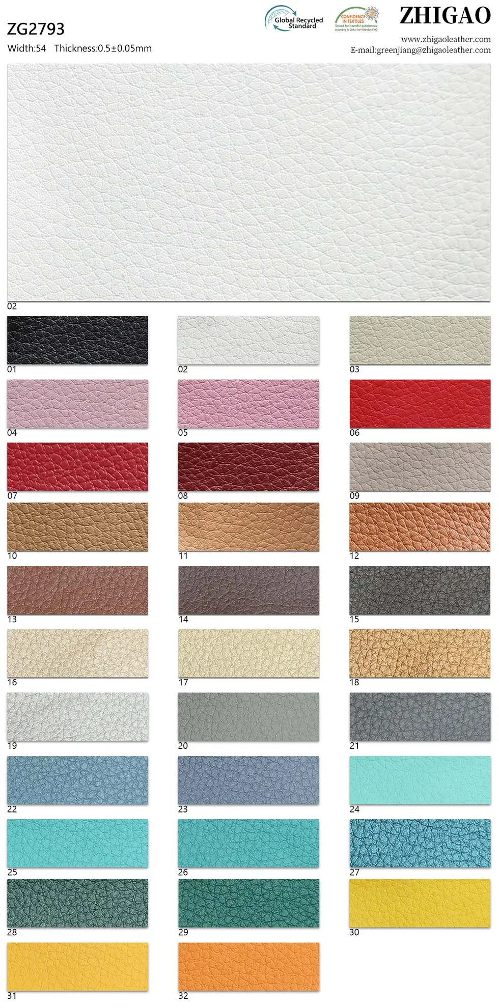 Litchi PU Faux Leather Package Material
